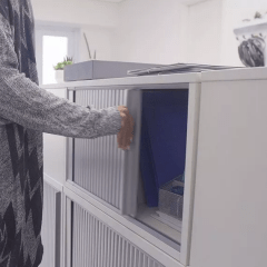 Porta Deslizante - Porta De Enrolar de PVC para Armários - MF  Plaxroll Flexroll 